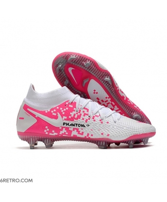 Men Nike Phantom GT Elite DF Firm Ground White Pink Football Boots