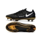 Men Nike Phantom GT Elite Firm Ground 2021 Black Gold White Football Boots