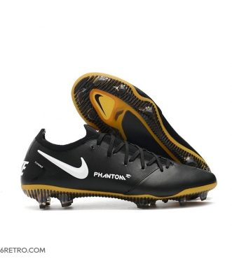 Men Nike Phantom GT Elite Firm Ground 2021 Black Gold White Football Boots