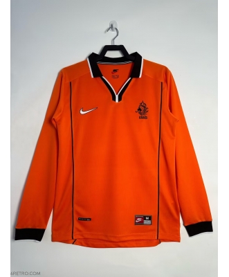 Netherlands Retro Home Shirt Men 1998 Long sleeve