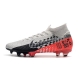 Neymar Nike Mercurial Superfly 7 Elite Firm Ground Chrome Black Red Football Boots