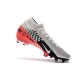 Neymar Nike Mercurial Superfly 7 Elite Firm Ground Chrome Black Red Football Boots