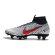 Neymar Nike Mercurial Superfly VI Elite Anti-Clog SG-Pro White Black Red Football Boots