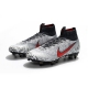 Neymar Nike Mercurial Superfly VI Elite Anti-Clog SG-Pro White Black Red Football Boots