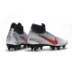 Neymar Nike Mercurial Superfly VI Elite Anti-Clog SG-Pro White Black Red Football Boots