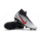 Neymar Nike Mercurial Superfly VI Elite Anti-Clog SG-Pro White Black Red Football Boots