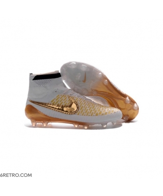 Nike 2016 Magista Obra Firm Ground ACC White Gold Football Boots