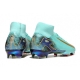 Nike Air Zoom Mercurial Superfly 10 Elite Firm Ground Ocean Cube Gold Blue Football Boots