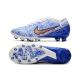 Nike Air Zoom Mercurial Vapor 15 Elite AG White Blue Gold Football Boots