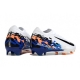 Nike Air Zoom Mercurial Vapor 16 Elite Firm Ground White Black Blue Football Boots