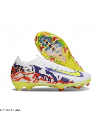Nike Air Zoom Mercurial Vapor 16 Elite Firm Ground White Yellow Purple Red Football Boots