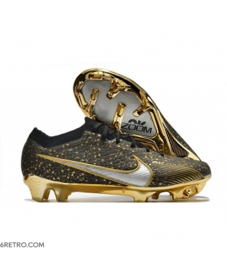 Nike Air Zoom Mercurial Vapor XV Elite Firm Ground Black Gold Silver Football Boots