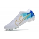 Nike Air Zoom Mercurial Vapor XV Elite Firm Ground White Blue Gold Football Boots