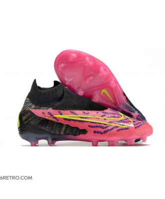 Nike Gripknit Phantom GX Elite Dynamic Fit Fusion Firm Ground Pink Black Yellow Football Boots