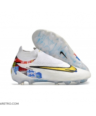 Nike Gripknit Phantom GX Elite Dynamic Fit Fusion Firm Ground White Gold Black Football Boots