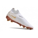 Nike Gripknit Phantom GX Elite Dynamic Fit Fusion Firm Ground White Gold Football Boots