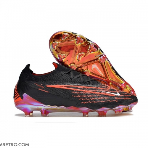 Nike Gripknit Phantom GX Elite Firm Ground Black Bright Crimson Football Boots Nike Gripknit Phantom GX Elite Firm Ground Black Bright Crimson Football Boots