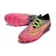 Nike Gripknit Phantom GX Elite Firm Ground Black Pink Yellow Football Boots