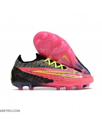 Nike Gripknit Phantom GX Elite Firm Ground Black Pink Yellow Football Boots