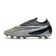 Nike Gripknit Phantom GX Elite Firm Ground Grey Black Football Boots