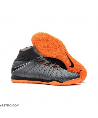 Nike HypervenomX Proximo II DF IC Futsal Wolf Grey Orange Football Boots