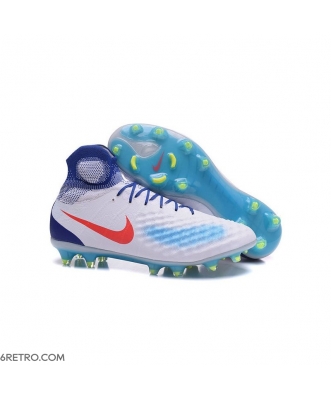 Nike Magista Obra 2 Firm Ground Men Top White Blue Football Boots
