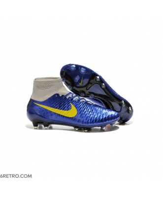 Nike Men Magista Obra Firm Ground ACC Blue Yellow Grey Football Boots