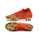 Nike Mercurial Superfly 7 Elite DF Firm Ground Ronaldo CR100 Red Gold Football Boots