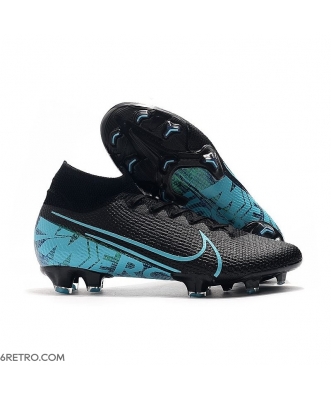 Nike Mercurial Superfly 7 Elite Firm Ground Black Blue Football Boots