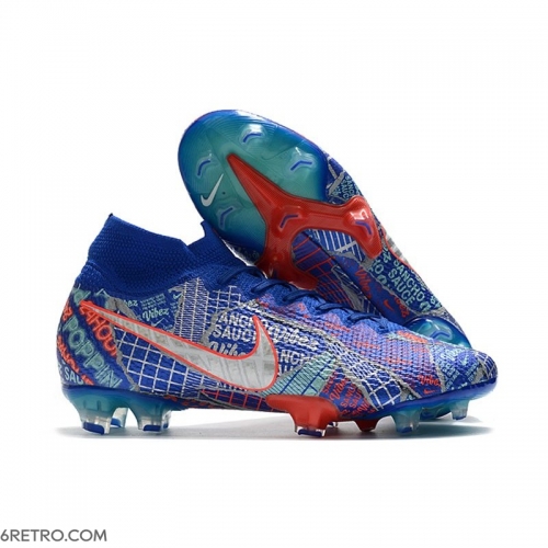 Nike Mercurial Superfly 7 Elite Firm Ground Sancho SE11Blue White Green Black Football Boots Nike Mercurial Superfly 7 Elite Firm Ground Sancho SE11Blue White Green Black Football Boots