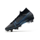 Nike Mercurial Superfly 7 Elite SG-PRO Anti-Clog Black Blue Football Boots