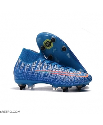 Nike Mercurial Superfly 7 Elite SG-PRO Anti-Clog Blue Red Football Boots