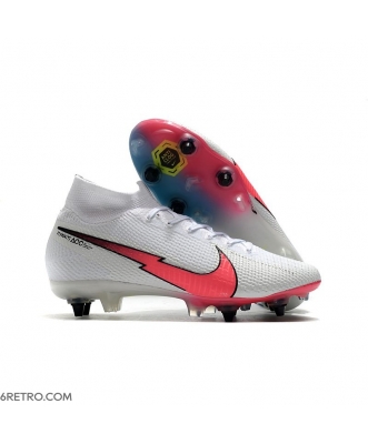 Nike Mercurial Superfly 7 Elite SG-PRO Anti-Clog White Crimson Blue Football Boots