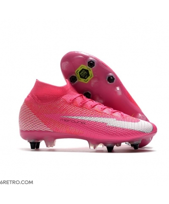 Nike Mercurial Superfly 7 Elite SG-PRO Anti-Clog X Mbappe Pink Blast White Black Football Boots