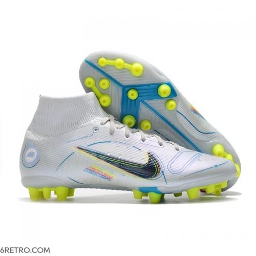Nike Mercurial Superfly 8 Elite AG Grey Blackened Blue Football Boots Nike Mercurial Superfly 8 Elite AG Grey Blackened Blue Football Boots