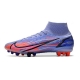 Nike Mercurial Superfly 8 Elite AG Mbappe Light Thistle Metallic Silver Football Boots