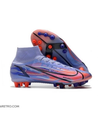 Nike Mercurial Superfly 8 Elite AG Mbappe Light Thistle Metallic Silver Football Boots