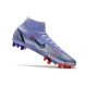 Nike Mercurial Superfly 8 Elite AG Mbappe Light Thistle Metallic Silver Football Boots