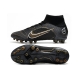 Nike Mercurial Superfly 8 Elite AG Shadow - Black Metallic Gold Metallic Silver Football Boots