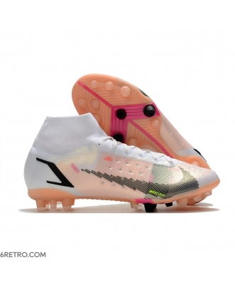 Nike Mercurial Superfly 8 Elite AG White Black Bright Crimson Pink Blast Football Boots
