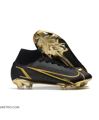 Nike Mercurial Superfly 8 Elite Firm Ground Black Golden Football Boots