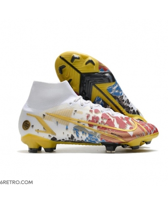 Nike Mercurial Superfly 8 Elite Firm Ground Ronaldo White Red Blue Gold Football Boots