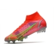 Nike Mercurial Superfly 8 Elite SG-PRO Anti-Clog Bright Crimson Metallic Silver Football Boots