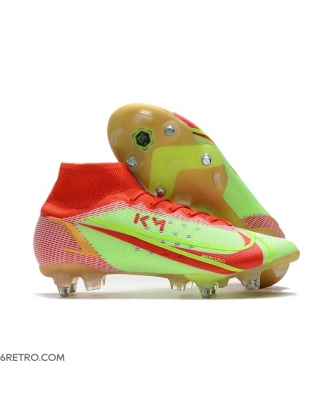 Nike Mercurial Superfly 8 Elite SG-PRO Anti-Clog Green Red Football Boots