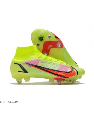 Nike Mercurial Superfly 8 Elite SG-PRO Anti-Clog Volt Bright Crimson Black Football Boots