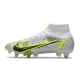 Nike Mercurial Superfly 8 Elite SG-PRO Anti-Clog White Black Metallic Silver Volt Football Boots