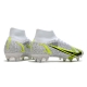 Nike Mercurial Superfly 8 Elite SG-PRO Anti-Clog White Black Metallic Silver Volt Football Boots