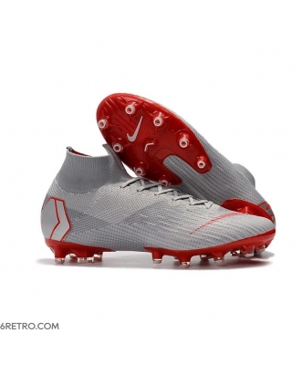 Nike Mercurial Superfly VI 360 Elite AG-Pro Gray Red Football Boots