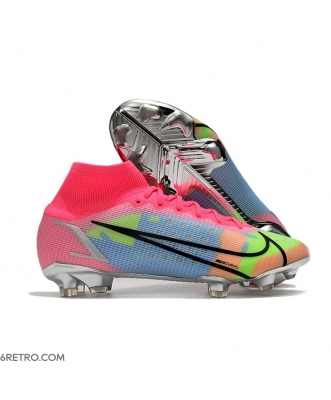 Nike Mercurial Superfly VIII Elite Firm Ground Pink Blue Green Football Boots
