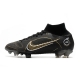 Nike Mercurial Superfly VIII Elite Firm Ground Shadow - Black Metallic Gold Metallic Silver Football Boots